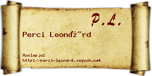 Perci Leonárd névjegykártya